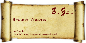 Brauch Zsuzsa névjegykártya